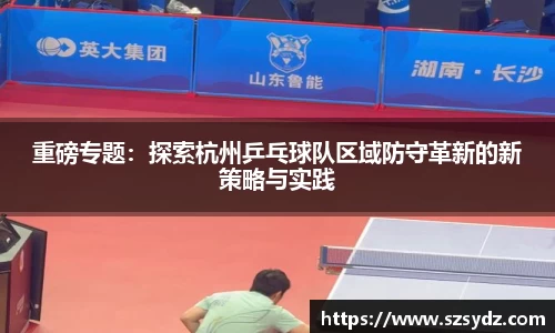 重磅专题：探索杭州乒乓球队区域防守革新的新策略与实践